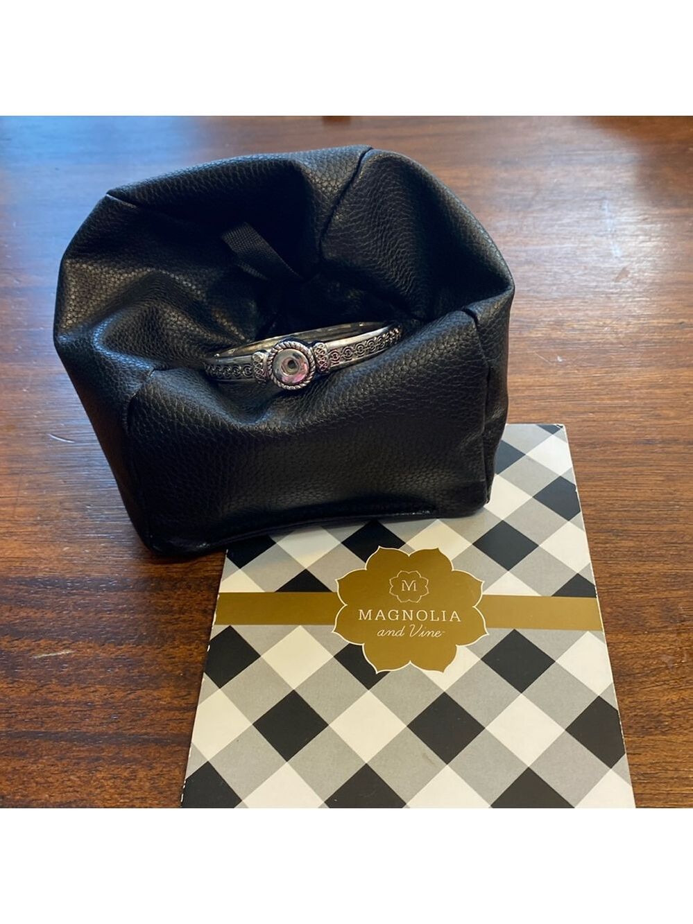 Magnolia is and Vine Mini-Millwork Bangle Bracelet, one size fits most